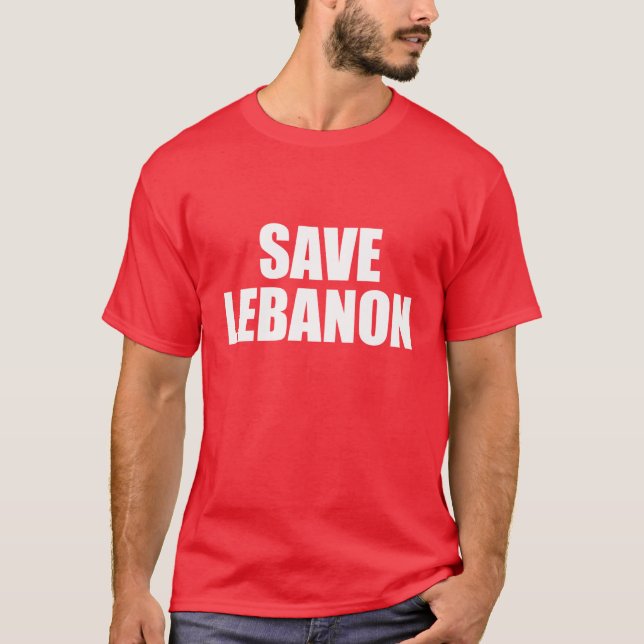 Spara Libanon Tee Shirt (Framsida)