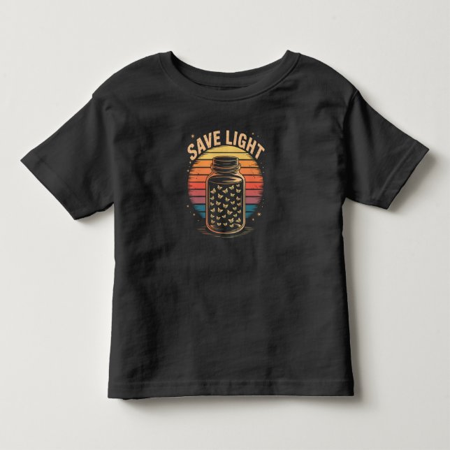 Spara Light Firefly Burk Retro Magic Summer Vibes T Shirt (Framsida)