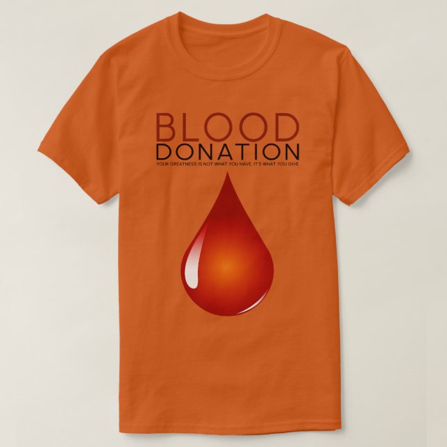 Spara Lives ger möjlighet att donera blod T Shirt (Design framsida)