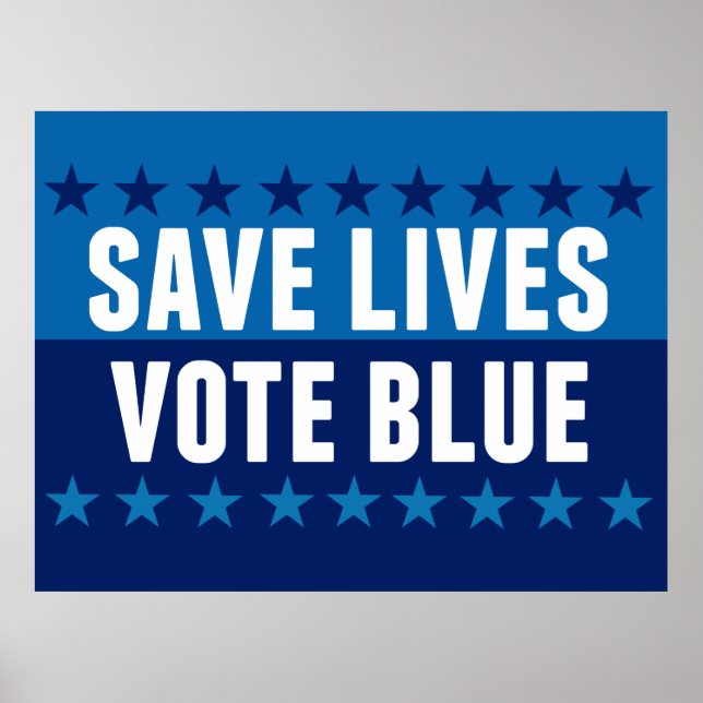 Spara Lives Vote Blue Poster (Framsidan)