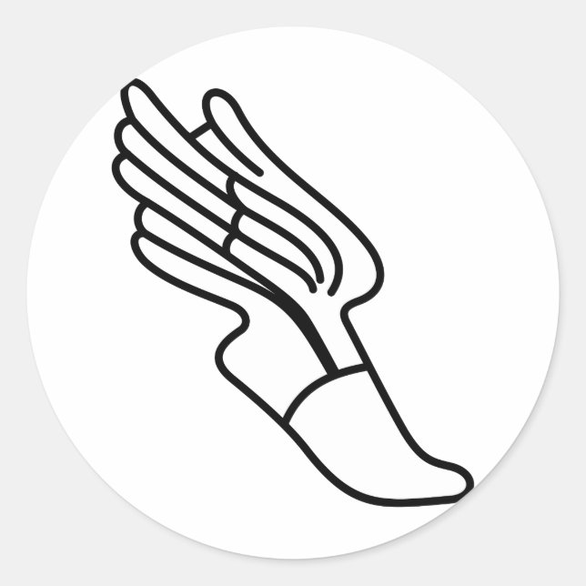 Spåra Logotyp Runt Klistermärke (Framsida)