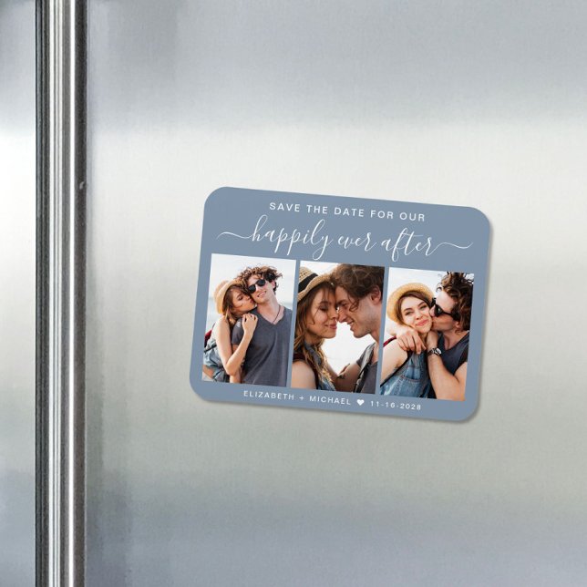 Spara lyckligtvis datumet när fotodammen blått magnet (Skapare uppladdad)