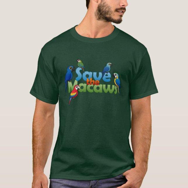 Spara macawsna t-shirt (Framsida)