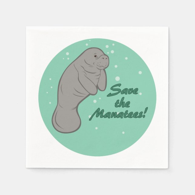 Spara Manatees! Pappersservett (Framsidan)