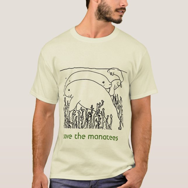 spara manateesmanar t-shirt (Framsida)