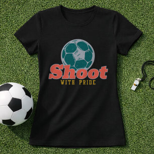 Spara med stolthet fotbollsmålskytt t shirt