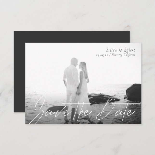 Spara meddelande om datum för liten utjämnad linje inbjudningar (Fram/baksida)