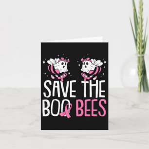 Spara Medvetenhet om bröstcancer Boo Bees Hallowee Kort