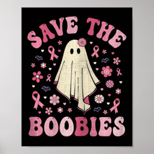 Spara Medvetenhet om bröstcancer Halloween Poster