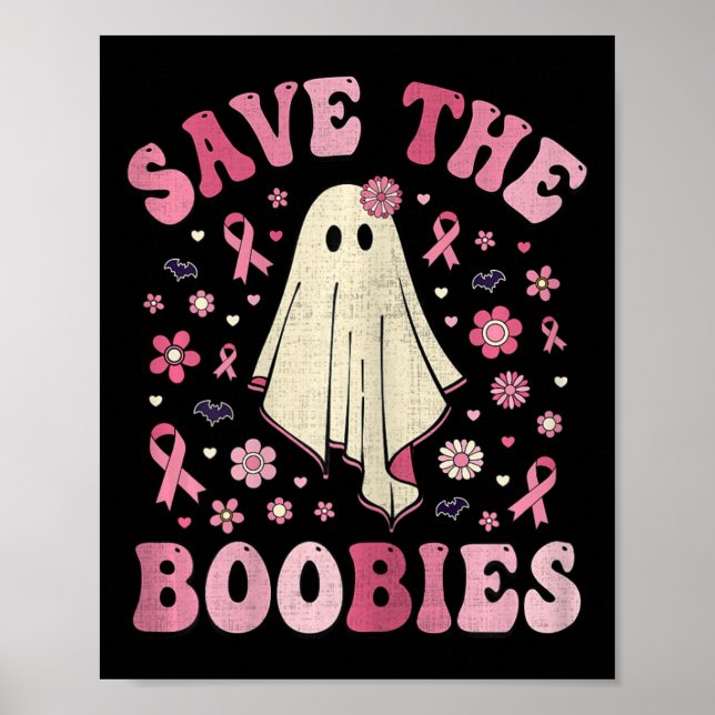 Spara Medvetenhet om bröstcancer Halloween Poster (Framsidan)