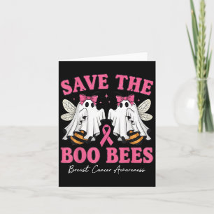 Spara Medvetenhet om bröstcancer hos Boo Ghost-bin Kort