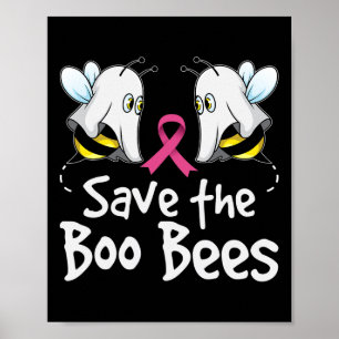 Spara Medvetenheten om bröstcancer hos Boo Bees-br Poster