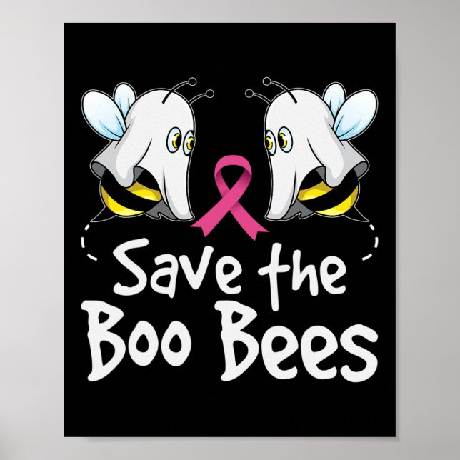 Spara Medvetenheten om bröstcancer hos Boo Bees-br Poster (Framsidan)