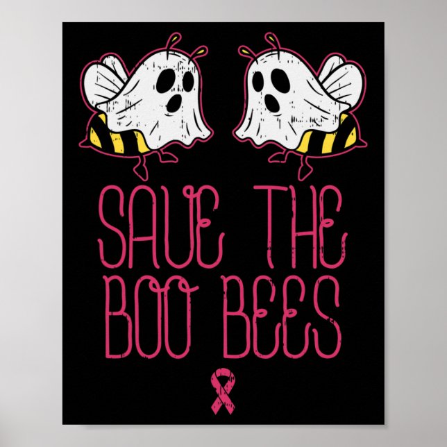 Spara Medvetenheten om bröstcancer hos Boo Bees-br Poster (Framsidan)