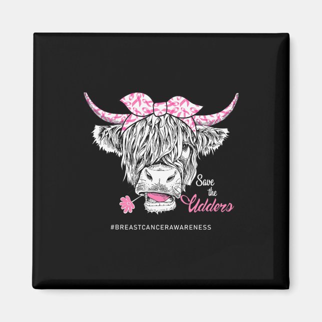 Spara Medvetenheten om bröstcancer hos Udders Heif Magnet (Framsidan)