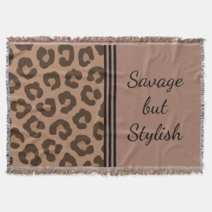 Spara men Snyggt Leopard Skriv ut blanket Filt