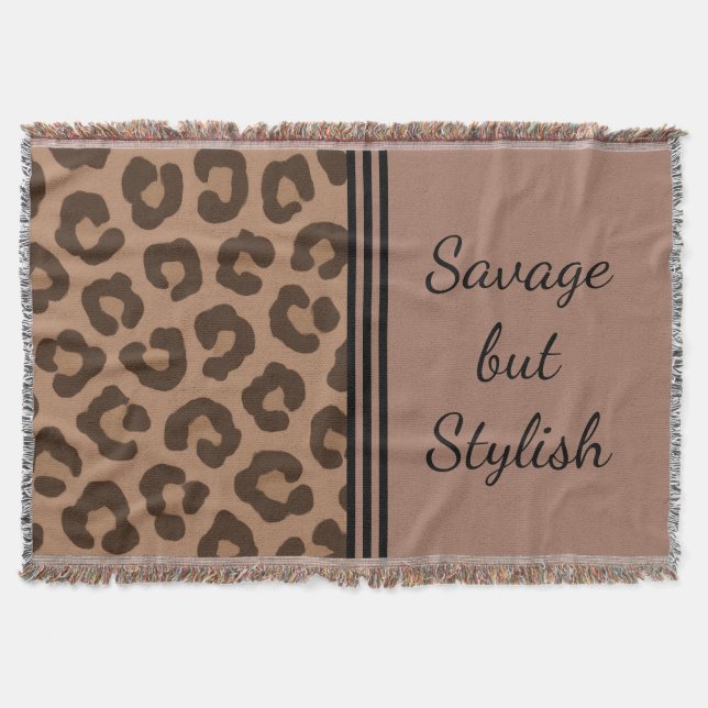Spara men Snyggt Leopard Skriv ut blanket Filt (Framsidan)