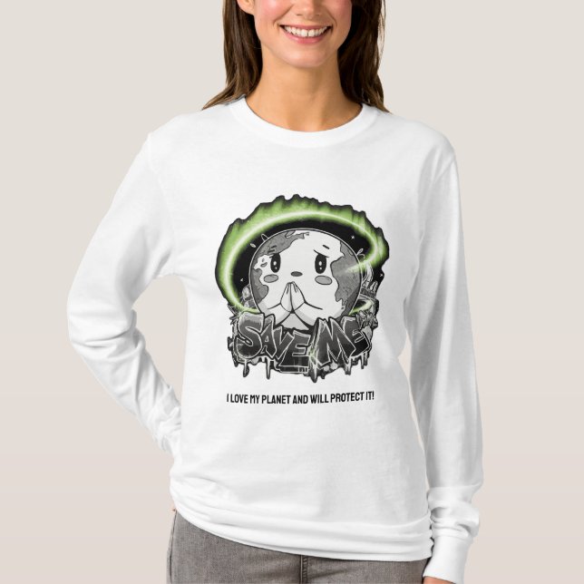 Spara mig Bära ditt meddelande, Inspire Change! T Shirt (Framsida)