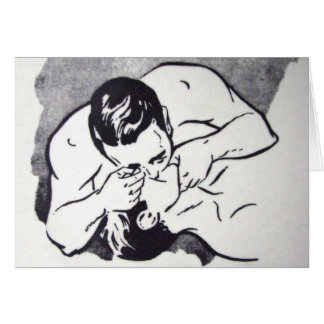 Spara mig! hälsningskort