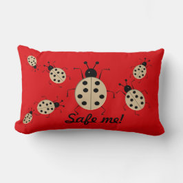 Spara mig! Kylfärgade ladybuggar,personlig Lumbarkudde