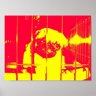 Spara mig, mopsaffisch poster