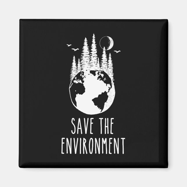 Spara Miljödagen Naturjäge Magnet (Framsidan)