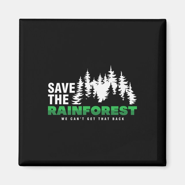 Spara Miljöklimatskydd i regnskogen Magnet (Framsidan)