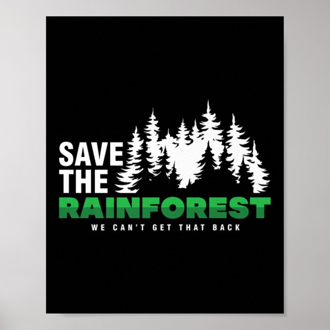 Spara Miljöklimatskydd i regnskogen Poster (Framsidan)