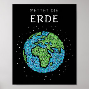 Spara Miljöskyddsklipp i jordgloben Poster