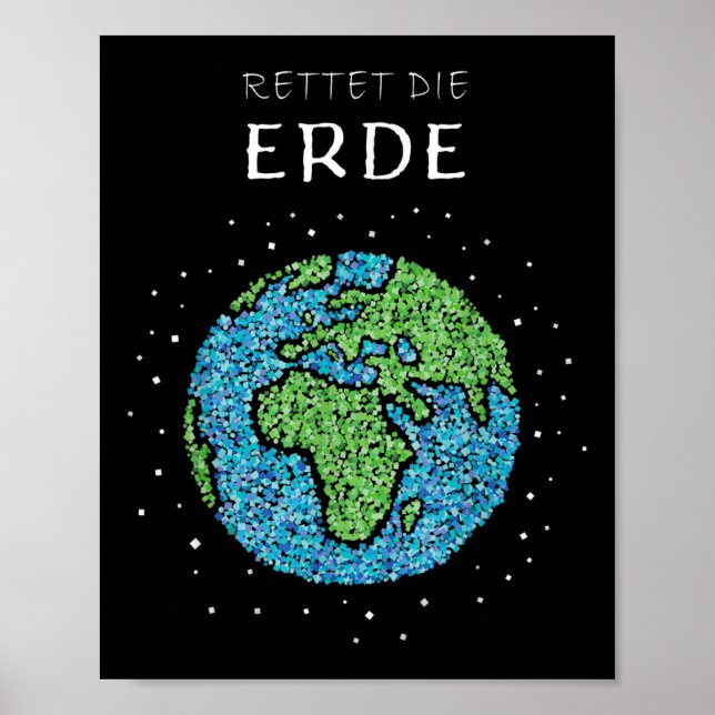 Spara Miljöskyddsklipp i jordgloben Poster (Framsidan)