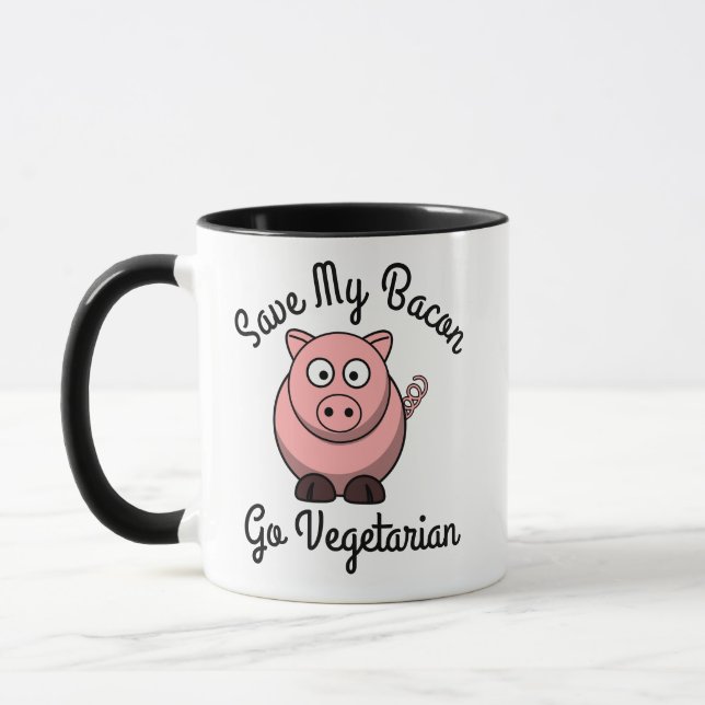 Spara Min Bacon Bli Vegetarian Mugg (Vänster)