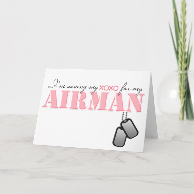 Spara min XOXO för min Airman Helgkort (Framsida)