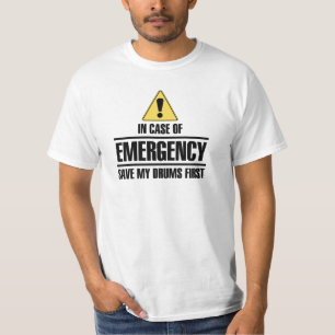Spara mitt trummar först (svart färg) tee shirt