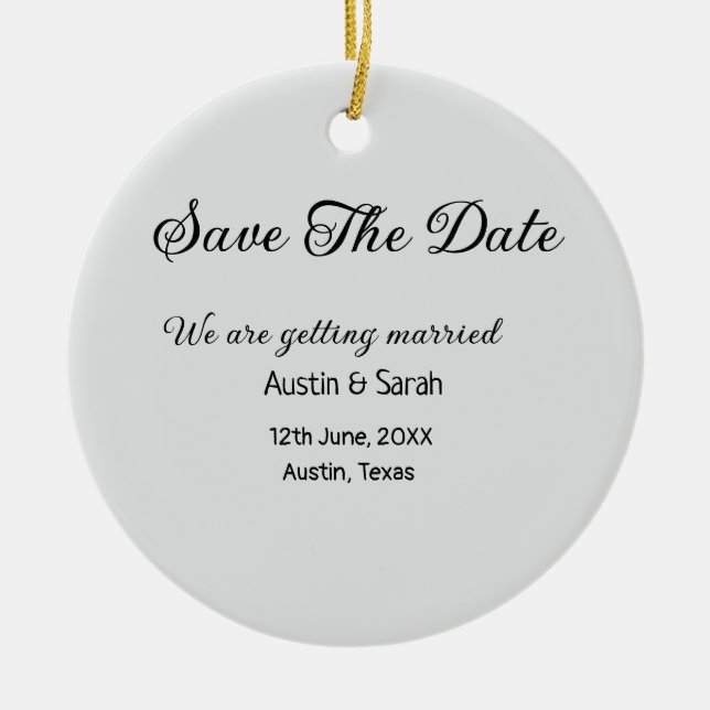 Spara modern text på QR bröllop-webbplatsen för da Julgransprydnad Keramik (Framsidan)