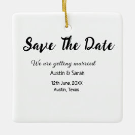 Spara modern text på QR bröllop-webbplatsen för da Julgransprydnad Keramik