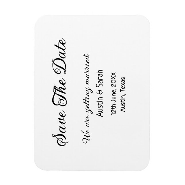 Spara modern text på QR bröllop-webbplatsen för da Magnet (Vertikal)