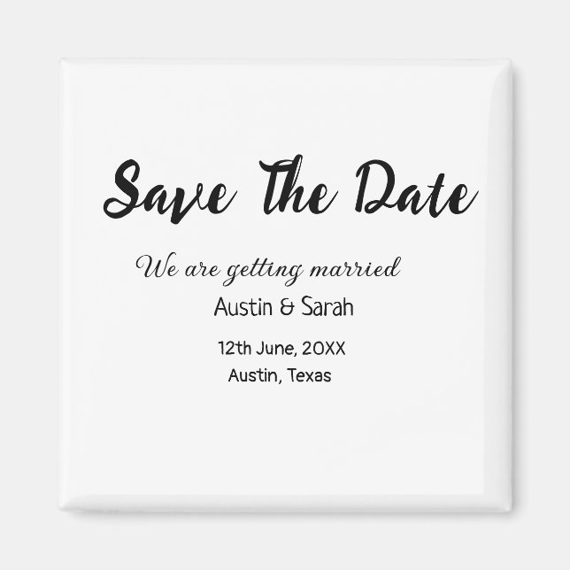 Spara modern text på QR bröllop-webbplatsen för da Magnet (Framsidan)