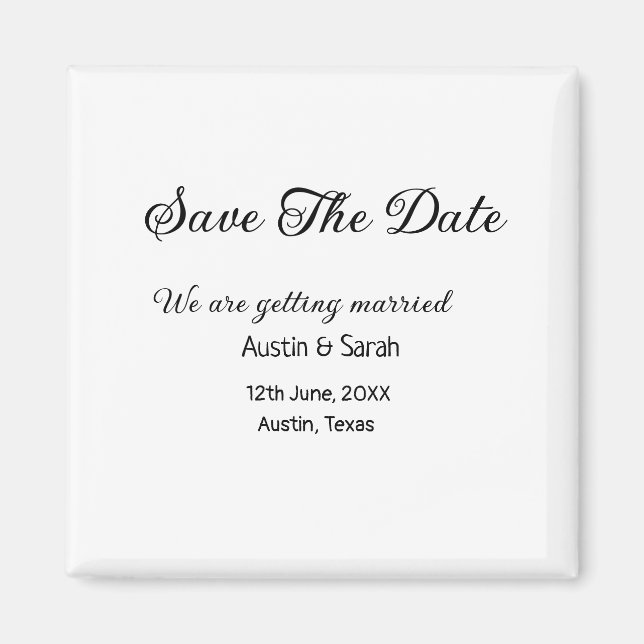 Spara modern text på QR bröllop-webbplatsen för da Magnet (Framsidan)