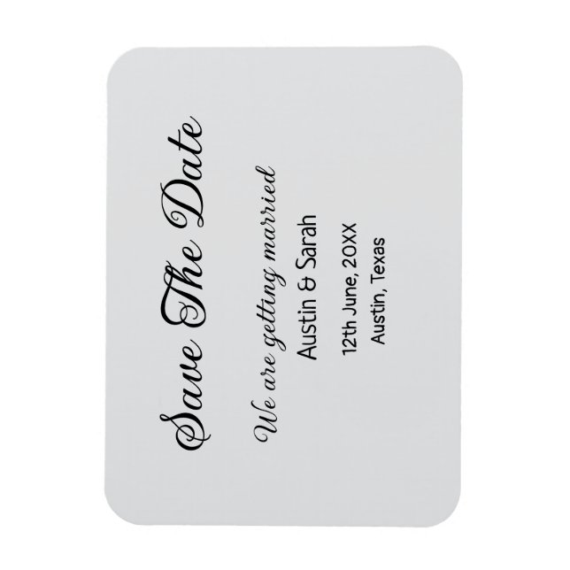 Spara modern text på QR bröllop-webbplatsen för da Magnet (Vertikal)