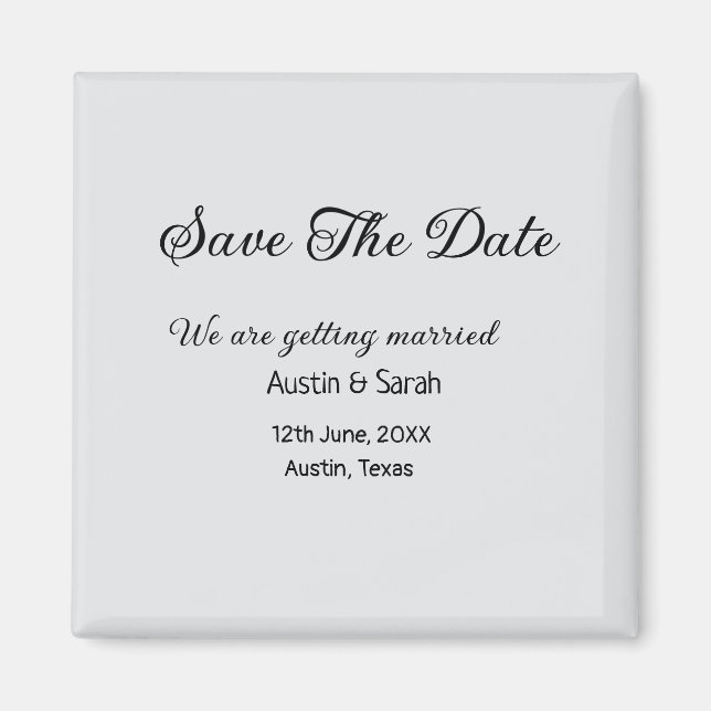 Spara modern text på QR bröllop-webbplatsen för da Magnet (Framsidan)