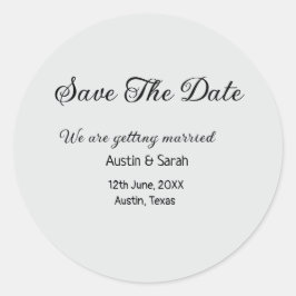 Spara modern text på QR bröllop-webbplatsen för da Runt Klistermärke