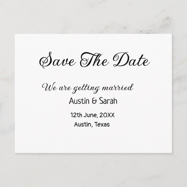 Spara modern text på QR bröllop-webbplatsen för da Vykort (Framsida)