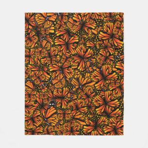Spara Monarchs Butterfly orange Black monarch Fleecefilt