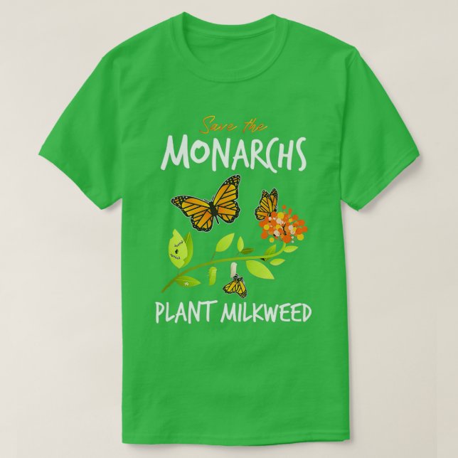 Spara Monarchs Plant Milkweed T Shirt (Design framsida)
