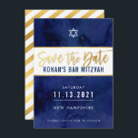 SPARA mörk blått guld-TYSTAN DATUM Inbjudningar<br><div class="desc">med kat masard >> kat@simplysweetPAPERIE.com <<< Ett trendigs inbjudningsutkast för att SPARA DATUM för ditt barns PUB MITZVAH-inställningar som mall är det enkelt för dig att lägga till egna uppgifter eller slått anpassningsknappen och du kan lägga till eller ändra text, typsnitt, storlekar etc. TIP: 1. Om du vill ändra/flytta grafik/ändra...</div>