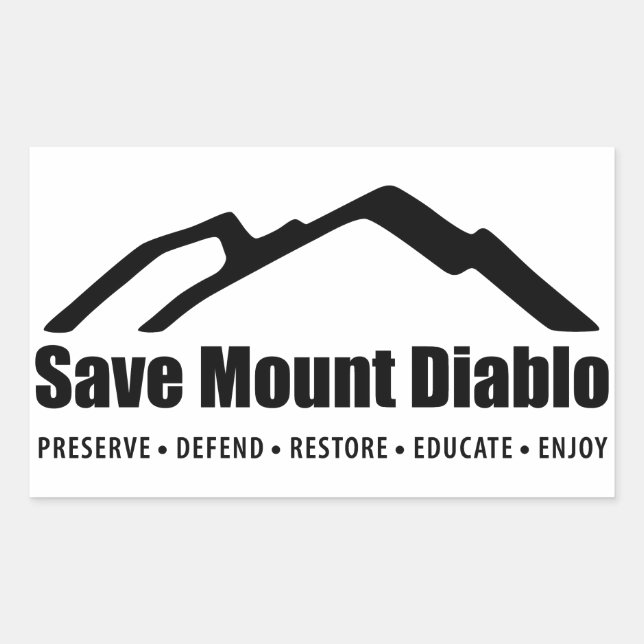 Spara Mount Diablo Sticker Rektangulärt Klistermärke (Framsida)