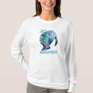 Spara muff skjortan för Manateesdamer den Long Tee Shirt