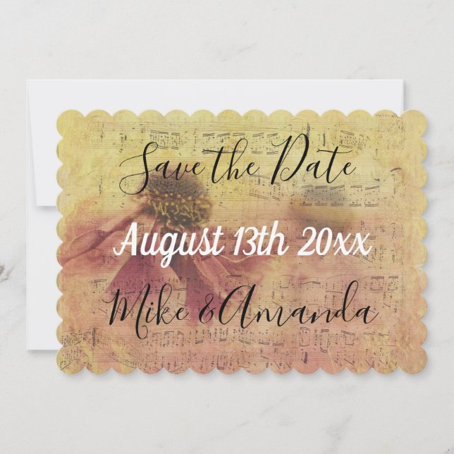 Spara Musik noter och Daisyn Datum Spara Datumet (Framsida)