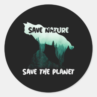 Spara Natur Spara Planet Miljöskydd Runt Klistermärke