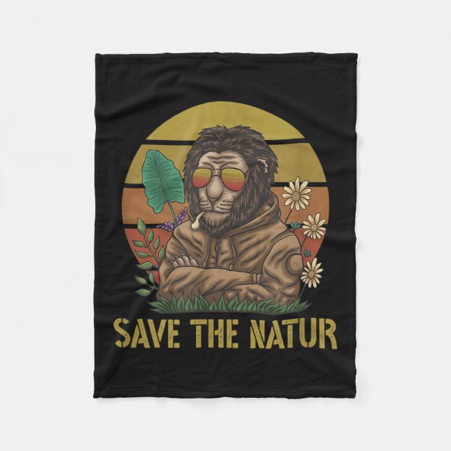 Spara Naturens Spara Naturens Lejona miljö Fleecefilt (Framsidan)